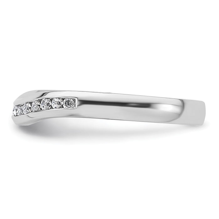 Buy Exclusive 14K White Gold Wedding Band with 1/5 Carat Diamonds - Stylish!-3