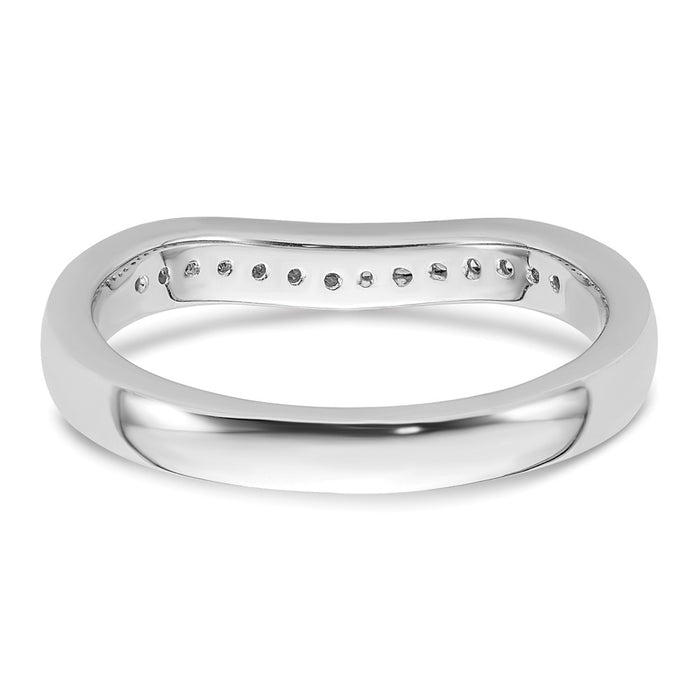 Buy Exclusive 14K White Gold Wedding Band with 1/5 Carat Diamonds - Stylish!-5