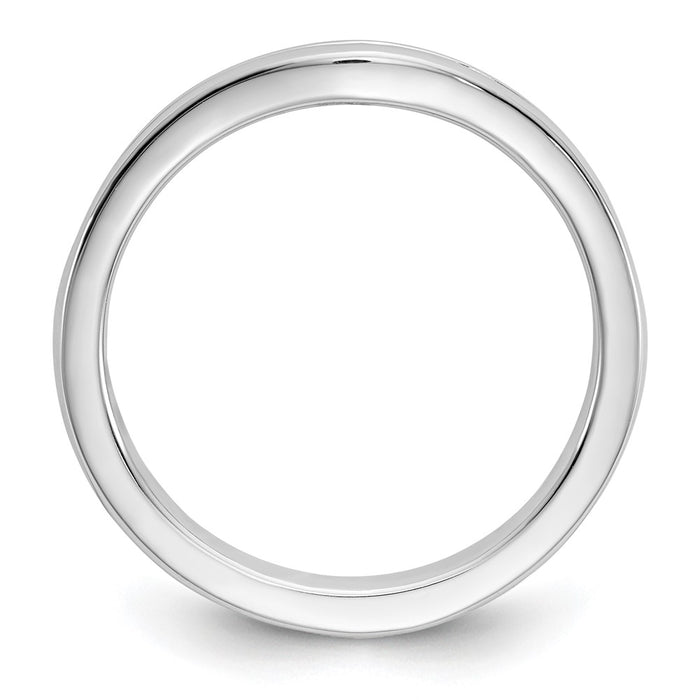 Buy Stylish 14K White Gold Wedding Band with 1/3 Carat Diamonds - Luxury!-2