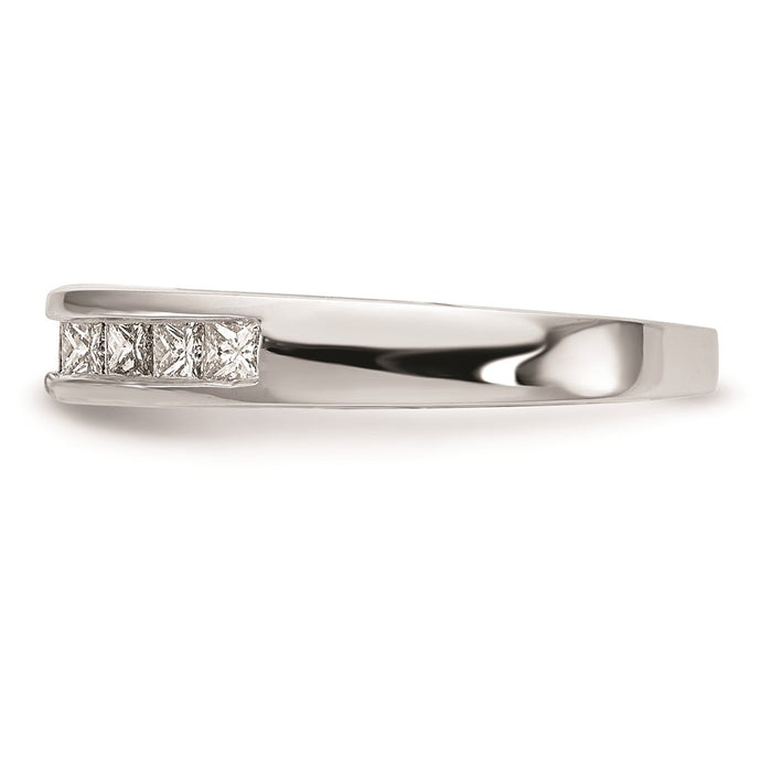 Buy 14K White Gold Channel-Set Princess Cut Engagement Ring Mounting - Affordable Quality-3