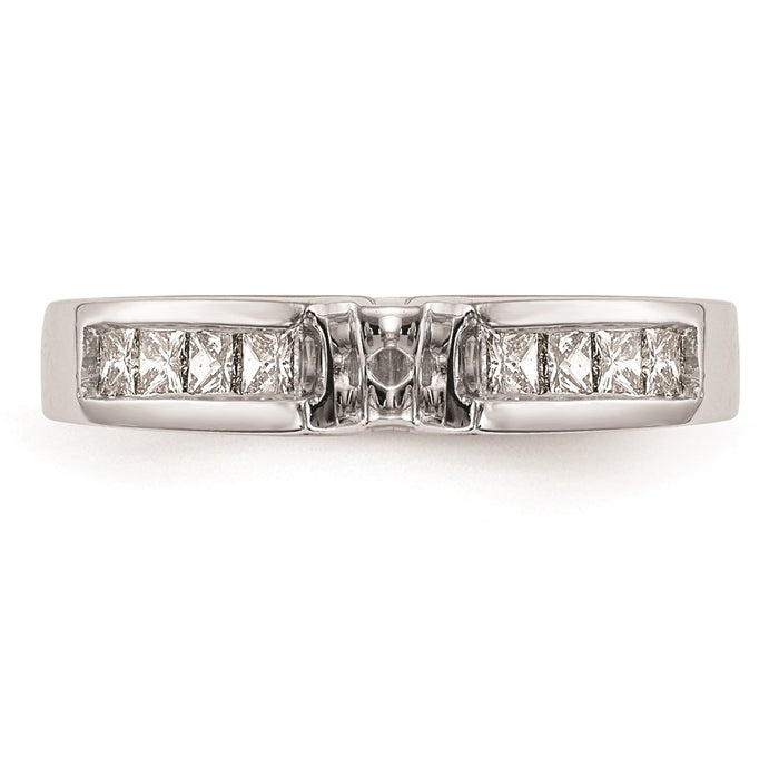 Buy 14K White Gold Channel-Set Princess Cut Engagement Ring Mounting - Affordable Quality-4