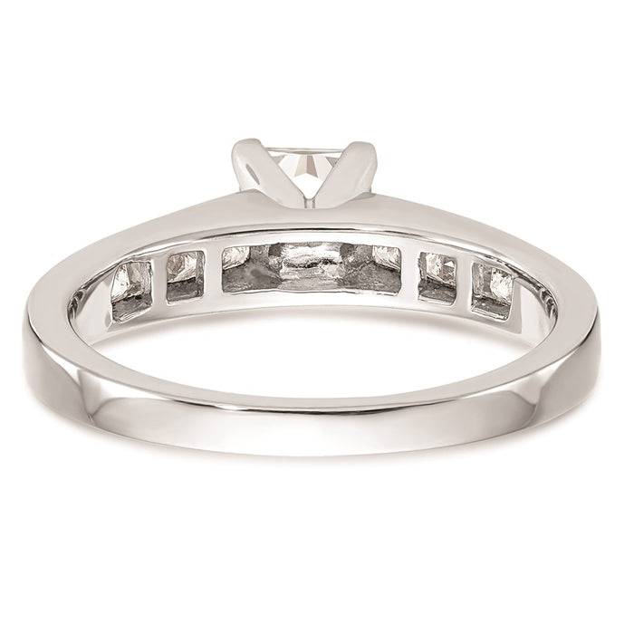 Buy 14K White Gold Channel-Set Princess Cut Engagement Ring Mounting - Affordable Quality-5