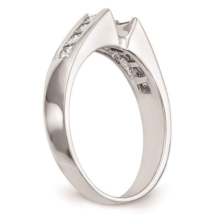 Buy 14K White Gold Channel-Set Princess Cut Engagement Ring Mounting - Affordable Quality-6