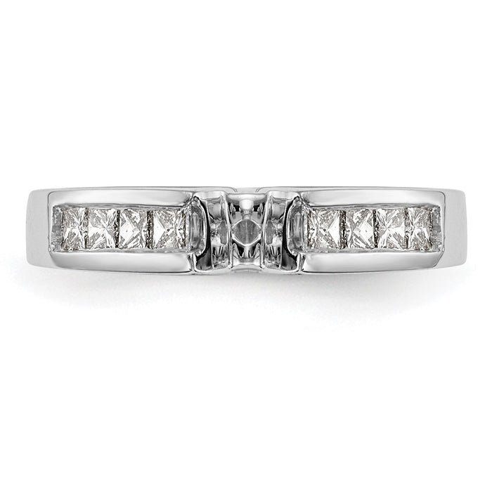 Buy 14K White Gold Channel-Set Semi-Mount Engagement Ring, 3/8 Carat Diamonds - Stylish Value!-4