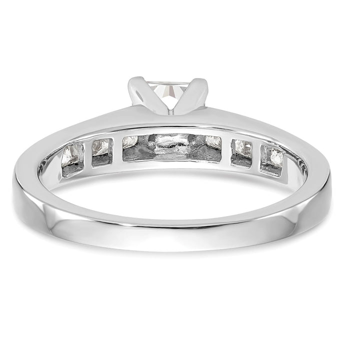 Buy 14K White Gold Channel-Set Semi-Mount Engagement Ring, 3/8 Carat Diamonds - Stylish Value!-5
