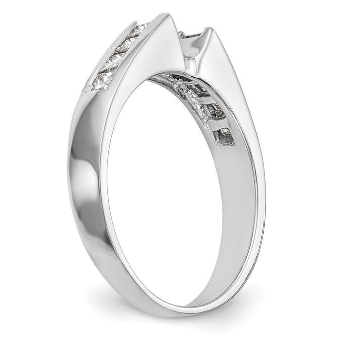 Buy 14K White Gold Channel-Set Semi-Mount Engagement Ring, 3/8 Carat Diamonds - Stylish Value!-6