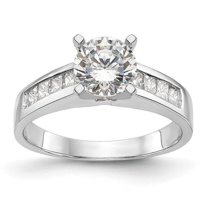 Buy 14K White Gold Channel-Set Semi-Mount Engagement Ring, 3/8 Carat Diamonds - Stylish Value!-1