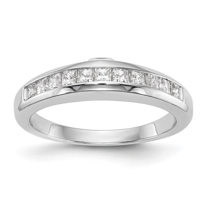 Buy Exclusive 14K White Gold Wedding Band - 3/4 Carat Diamond, Stylish Design-1