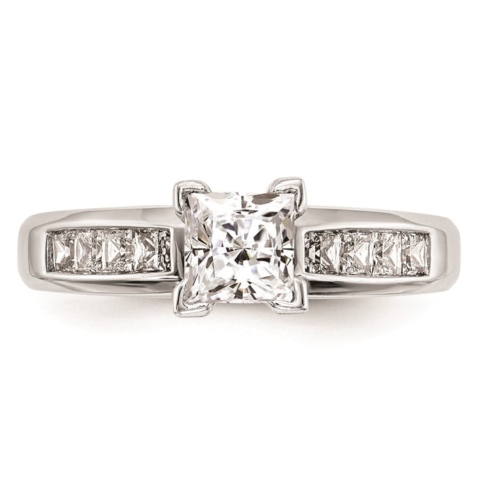 Buy Stylish 14K White Gold Princess Cut Engagement Ring Setting - Exclusive Value-4