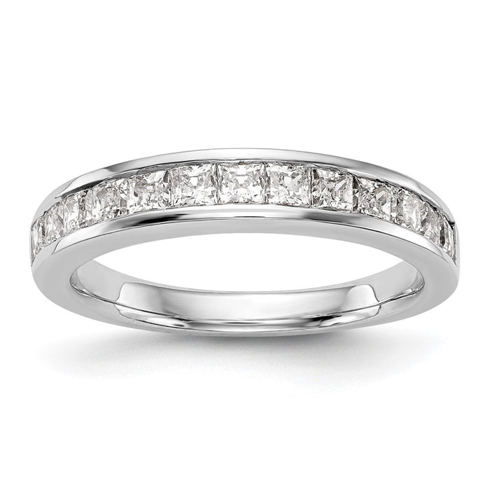 High-Quality 14K White Gold 3/4 Carat Diamond Wedding Band - Stylish & Affordable-1