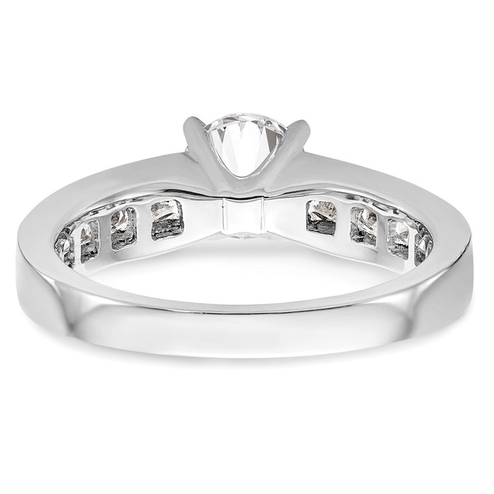 Buy Exclusive 14K White Gold Semi-Mount Engagement Ring for 1 Carat Gem-5