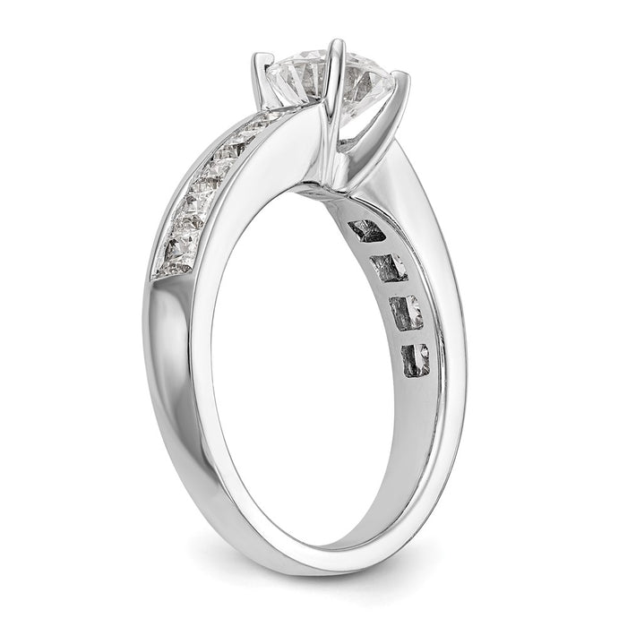 Buy Exclusive 14K White Gold Semi-Mount Engagement Ring for 1 Carat Gem-6