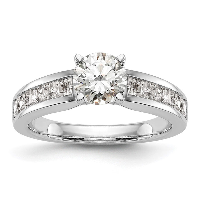 Buy Exclusive 14K White Gold Semi-Mount Engagement Ring for 1 Carat Gem-1