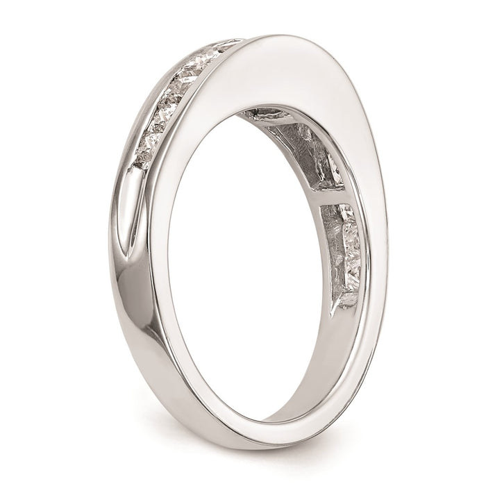 Buy 14K White Gold Princess Cut Channel-Set Wedding Band - Stylish Value-6