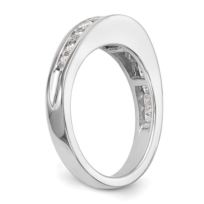 Exclusive 14K White Gold 1.16 Carat Channel-Set Diamond Wedding Band, Luxury-6