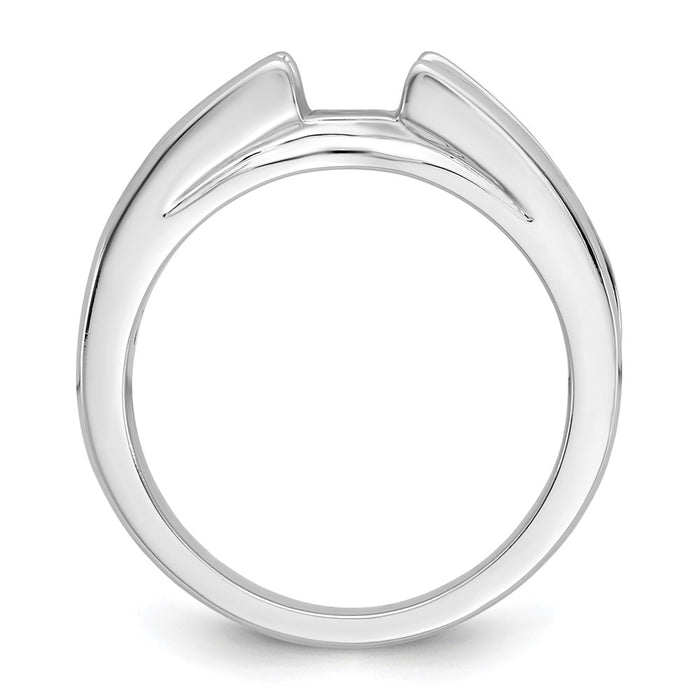 Exclusive 14K White Gold 1 Carat Channel-Set Diamond Semi-Mount Ring-2