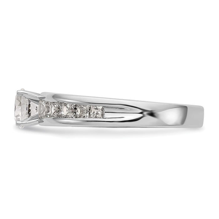 Exclusive 14K White Gold 1 Carat Channel-Set Diamond Semi-Mount Ring-3