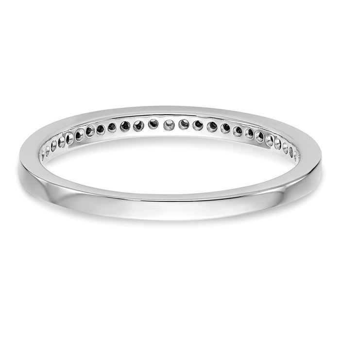 Buy Stylish 14K White Gold Diamond Wedding Band, 1/8 Carat Total Weight-5