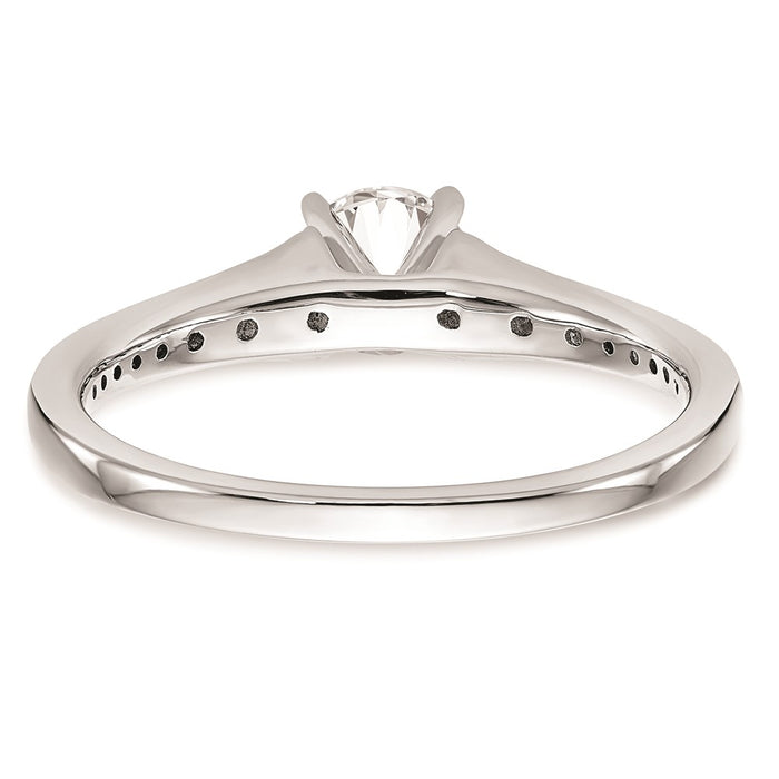 Buy Stylish 14K White Gold Peg-Set Engagement Ring Setting - Exclusive Value!-5