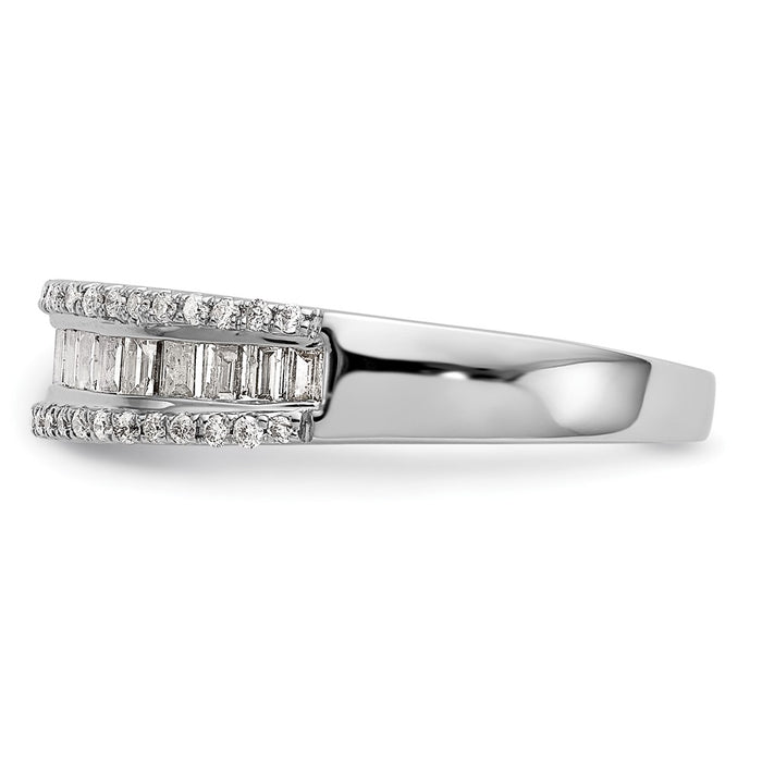 Exclusive 14K White Gold Wedding Band with 3/8 Carat Diamonds - Stylish Value-3