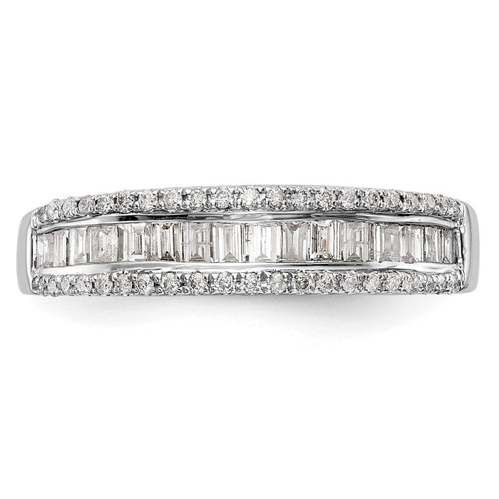 Exclusive 14K White Gold Wedding Band with 3/8 Carat Diamonds - Stylish Value-4