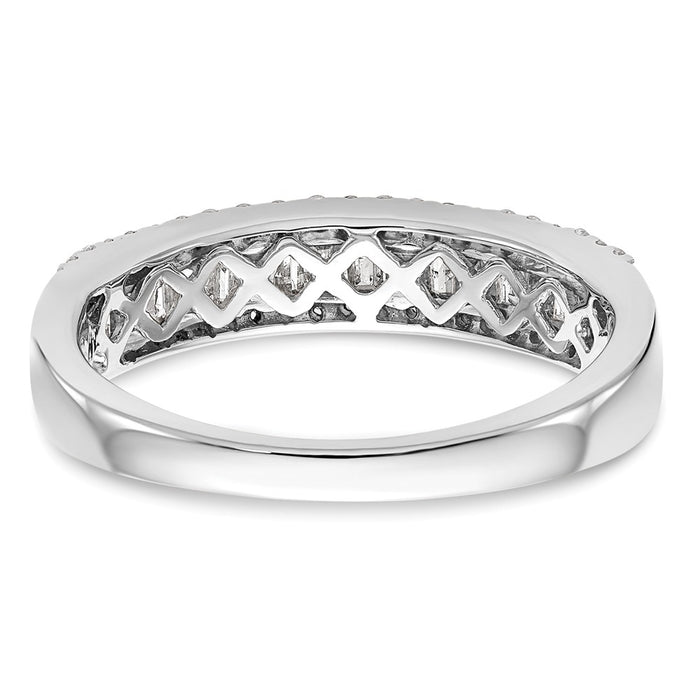 Exclusive 14K White Gold Wedding Band with 3/8 Carat Diamonds - Stylish Value-5