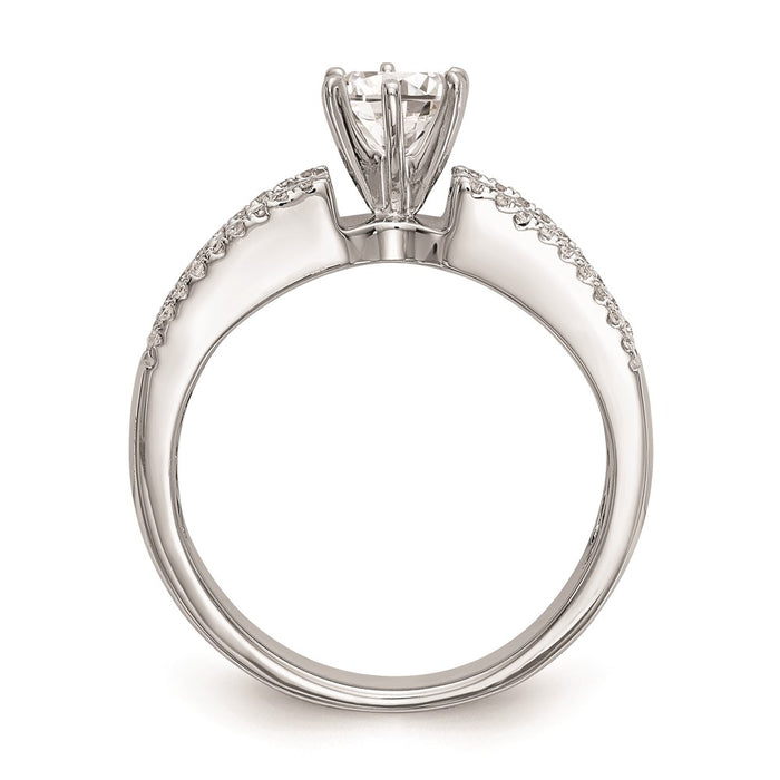 Buy Stylish 14K White Gold Peg-Set Engagement Ring Setting - Exclusive Value!-2