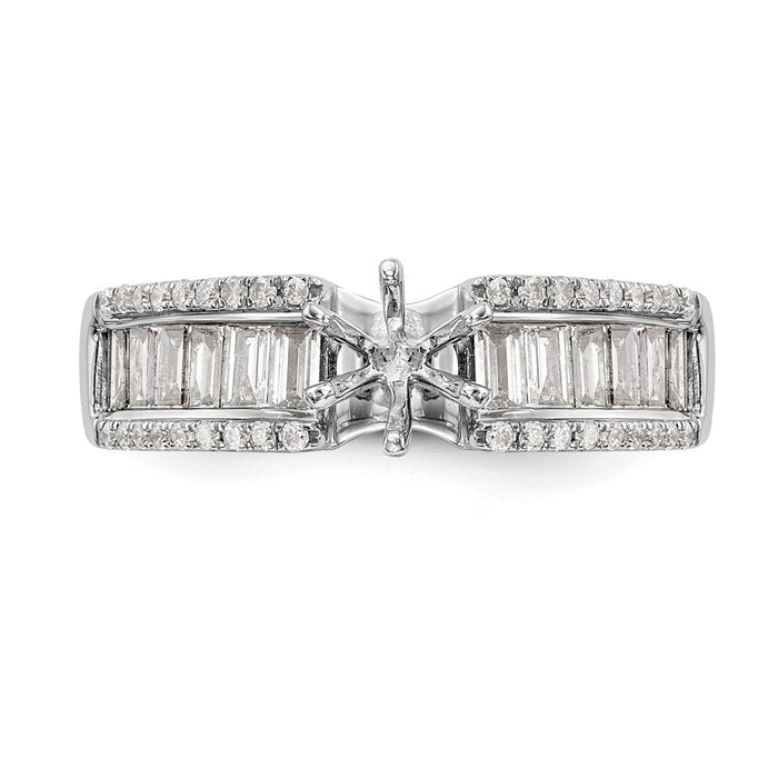 Buy Exclusive 14K White Gold Semi-Mount Ring with 3/4 Carat Diamonds-4
