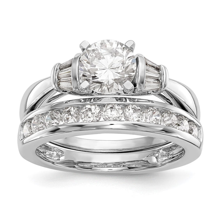 Buy 14K White Gold Semi-Mount Engagement Ring with 1/5 Carat Diamonds - Stylish!-7