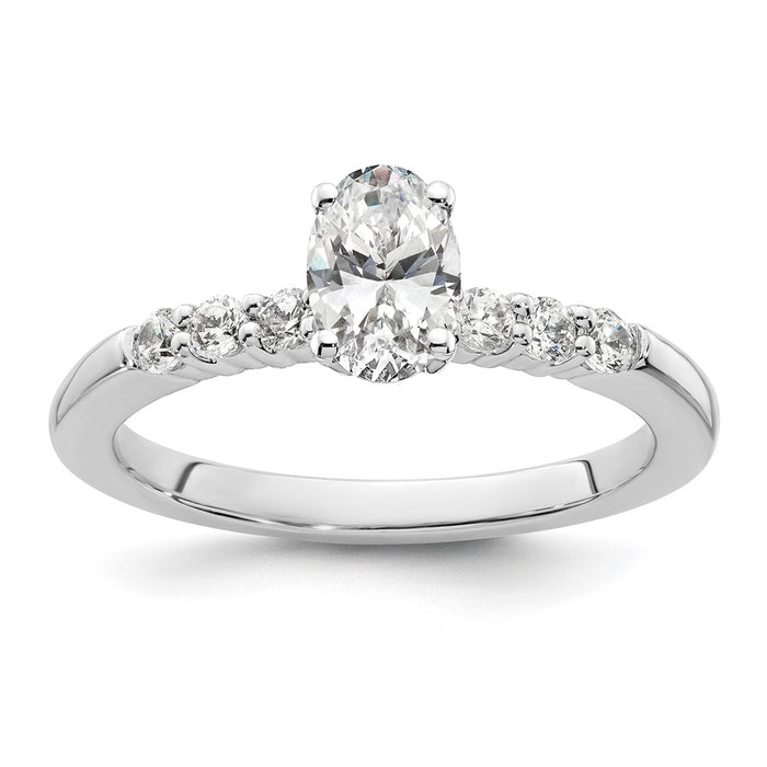 High-Quality 14K White Gold 1/4 Carat Diamond Semi-Mount Engagement Ring-8