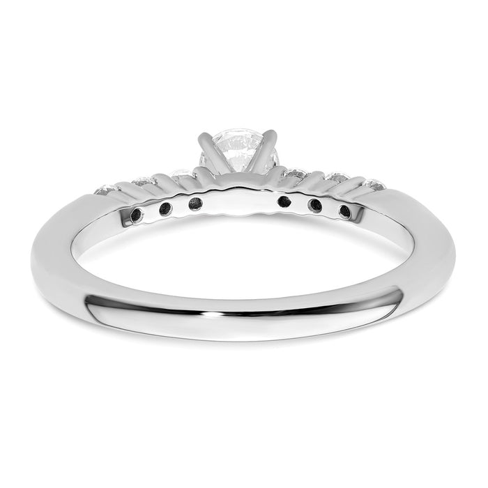 High-Quality 14K White Gold 1/4 Carat Diamond Semi-Mount Engagement Ring-5
