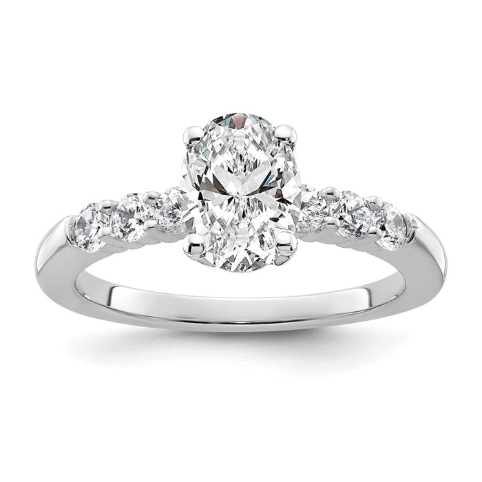 Buy 14K White Gold Semi-Mount Engagement Ring with 3/8 Carat Diamond - Stylish Value!-8