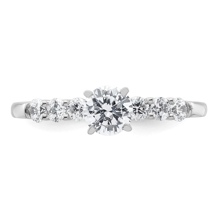 Buy 14K White Gold Semi-Mount Engagement Ring with 3/8 Carat Diamond - Stylish Value!-4