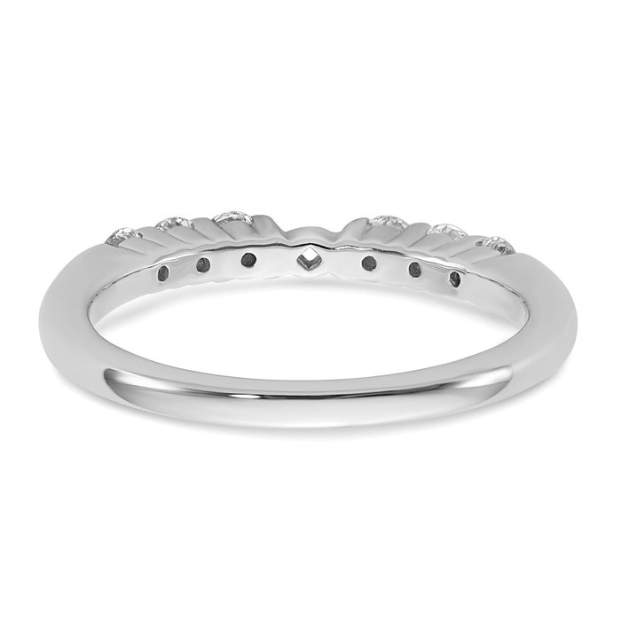 Buy 14K White Gold Semi-Mount Engagement Ring with 3/8 Carat Diamond - Stylish Value!-5