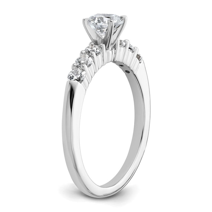 Buy 14K White Gold Semi-Mount Engagement Ring with 3/8 Carat Diamond - Stylish Value!-6
