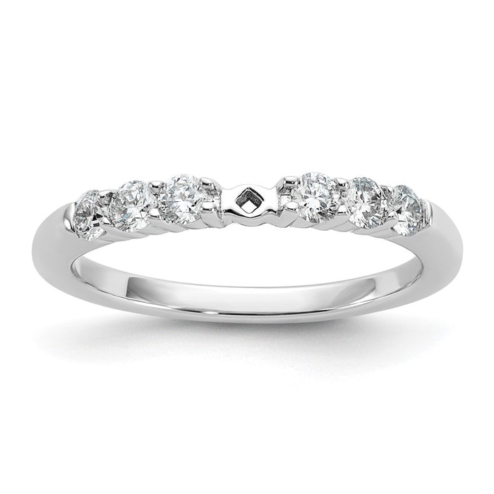 Buy 14K White Gold Semi-Mount Engagement Ring with 3/8 Carat Diamond - Stylish Value!-1