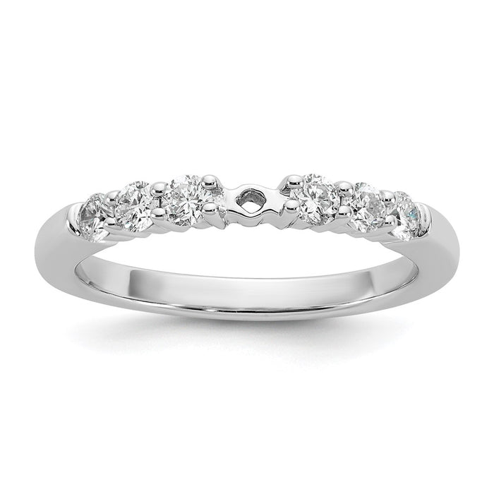 Buy Stylish 14K White Gold Semi-Mount Engagement Ring, 3/8 Carat Diamond-1