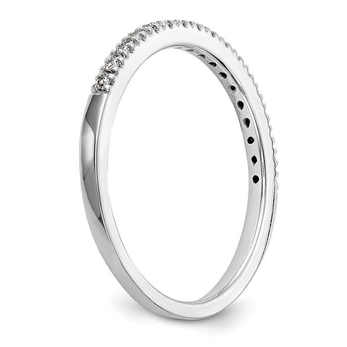 Buy Exclusive 10K White Gold Diamond Wedding Band, 1/10 Carat - Stylish Value!-6