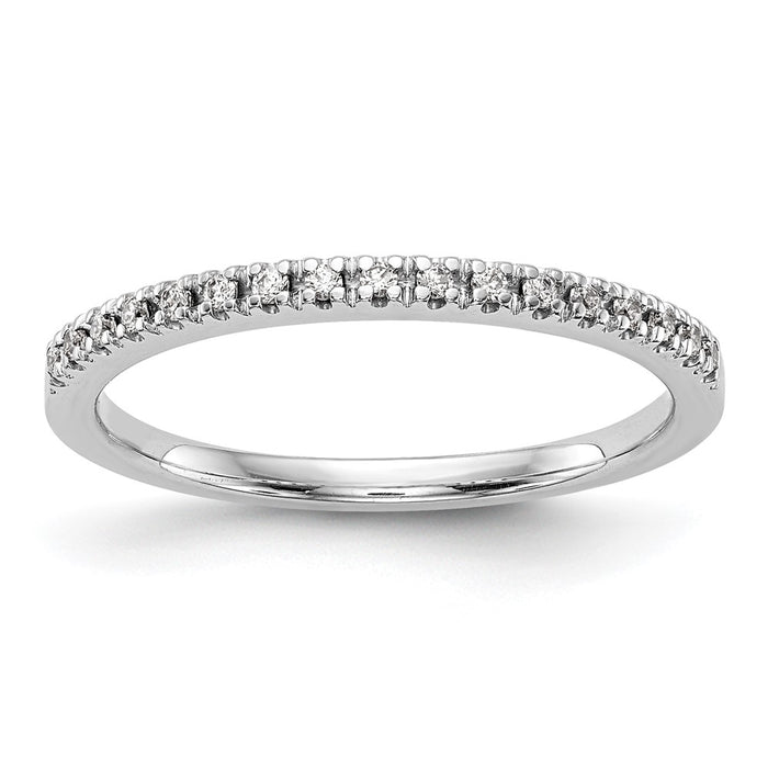 Buy Exclusive 10K White Gold Diamond Wedding Band, 1/10 Carat - Stylish Value!-1