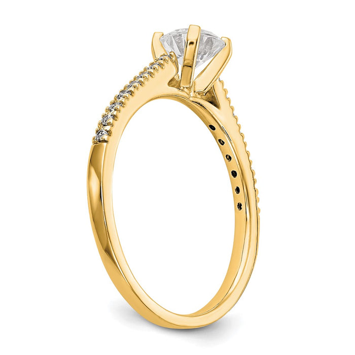 Buy Stylish 10K Diamond Semi-Mount Engagement Ring - Affordable Luxury Design-6
