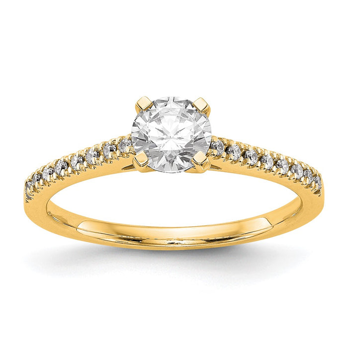 Buy Stylish 10K Diamond Semi-Mount Engagement Ring - Affordable Luxury Design-1