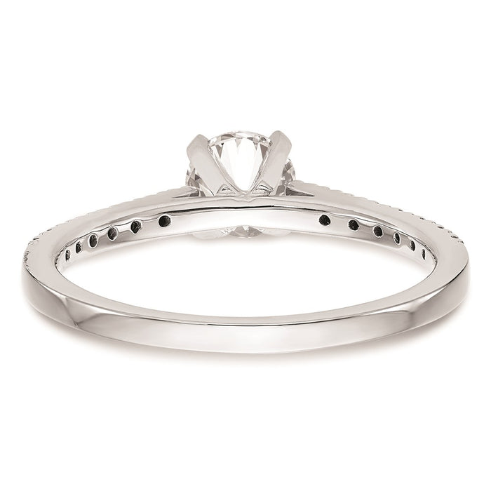 High-Quality 10K White Gold Semi-Mount Engagement Ring, 1/10 Carat Diamond - Stylish Value!-5