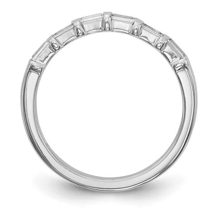 Buy Exclusive 14K White Gold 1/4 Carat Baguette Diamond Wedding Band - Luxury Value-2
