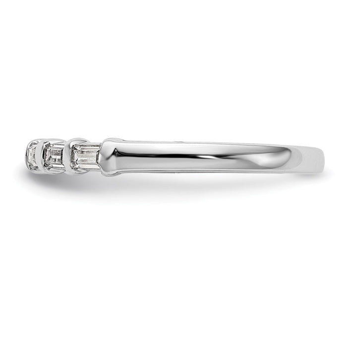 Buy Exclusive 14K White Gold 1/4 Carat Baguette Diamond Wedding Band - Luxury Value-3