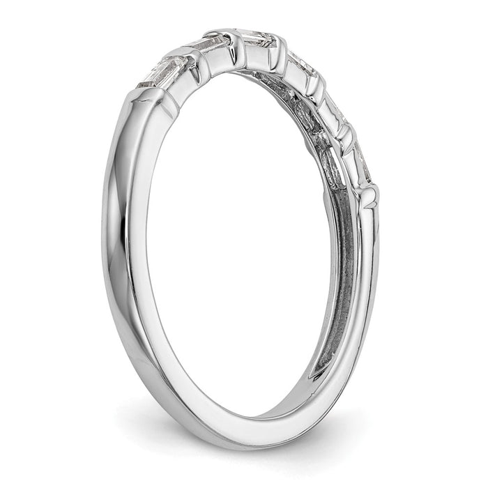 Buy Exclusive 14K White Gold 1/4 Carat Baguette Diamond Wedding Band - Luxury Value-6