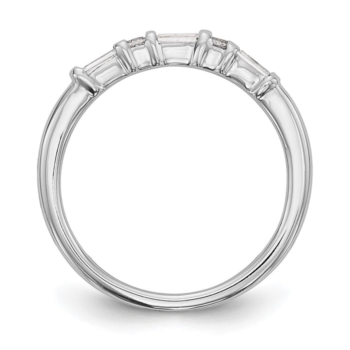 Buy Affordable 14K White Gold Wedding Band with 1/4 Carat Diamonds-2
