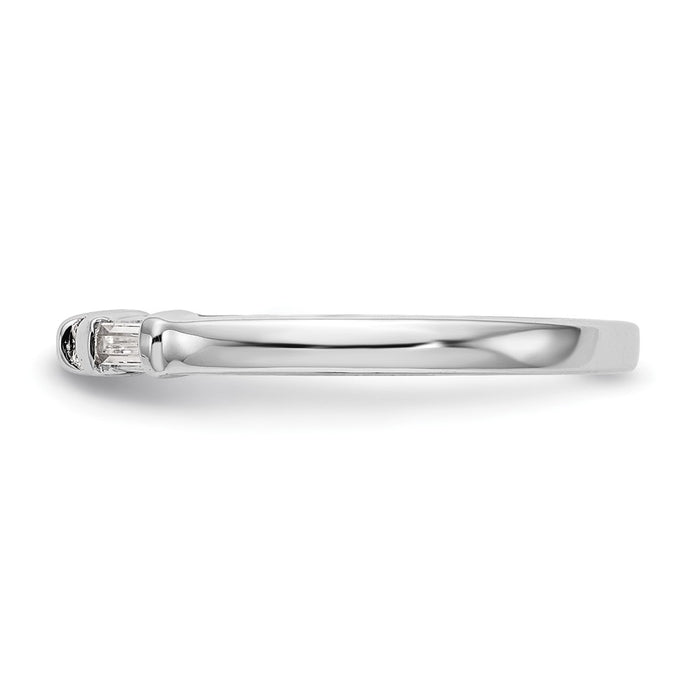 Buy Affordable 14K White Gold Wedding Band with 1/4 Carat Diamonds-3