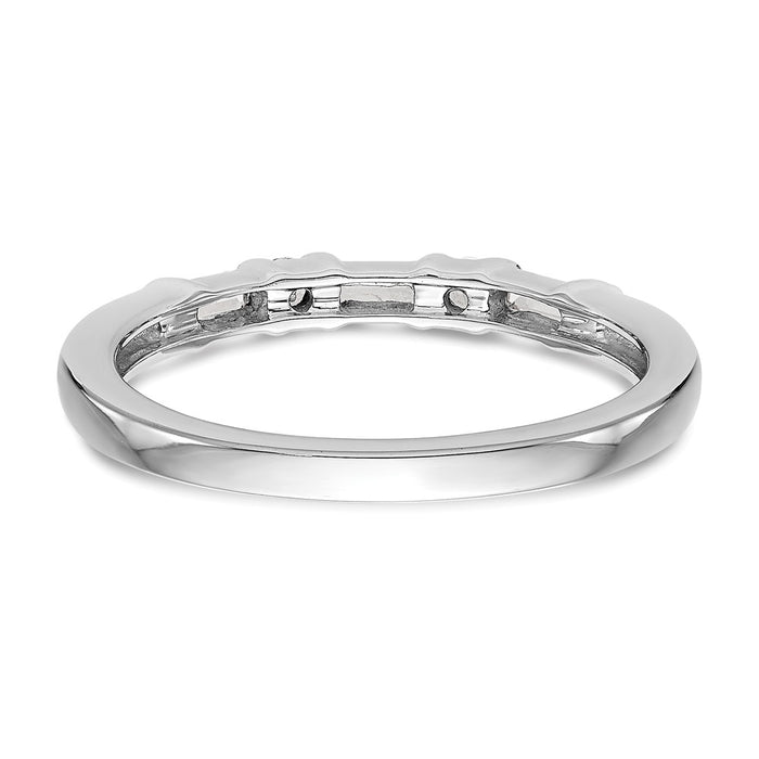 Buy Affordable 14K White Gold Wedding Band with 1/4 Carat Diamonds-5