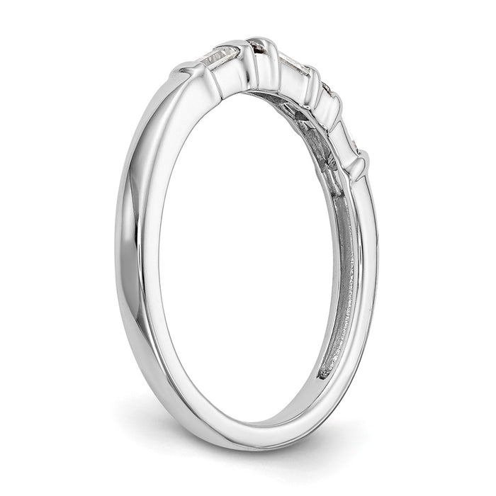 Buy Affordable 14K White Gold Wedding Band with 1/4 Carat Diamonds-6