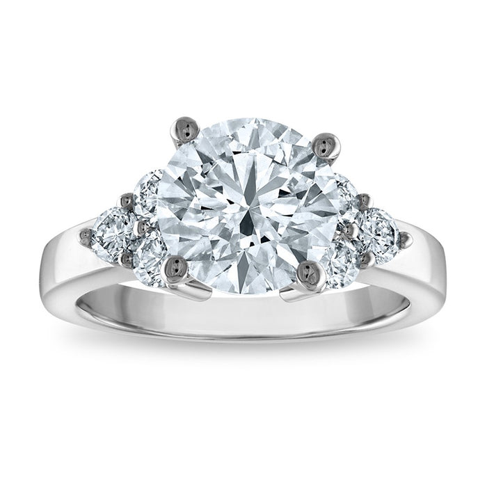 Exclusive 3.35ct Round Lab-Grown Diamond Engagement Ring in 14K White Gold-1